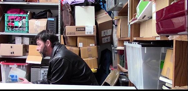  Shoplyfter - Shoplifting teen gets caught fucked in front of dad